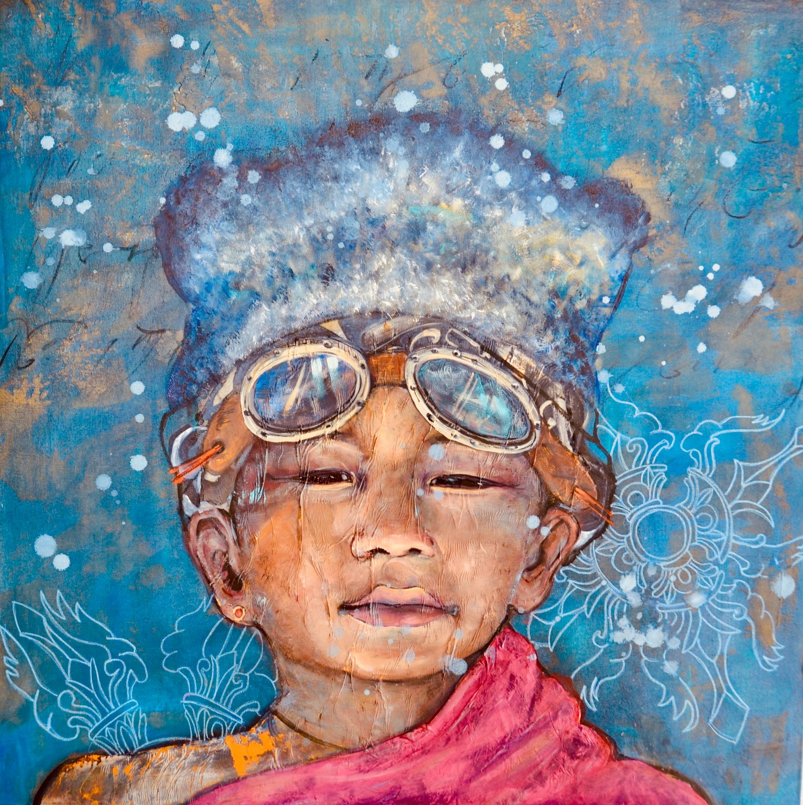MO, gesso, oil & mixte
